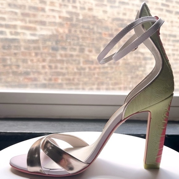 🌺 SOPHIA WEBSTER 👠 Nicole Hot Bubblegum Sandal, Sunny Lime size 38.5 - Picture 6 of 16